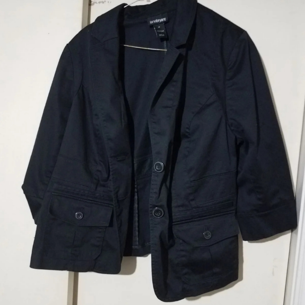 Lane Bryant black blazer jacket size 18